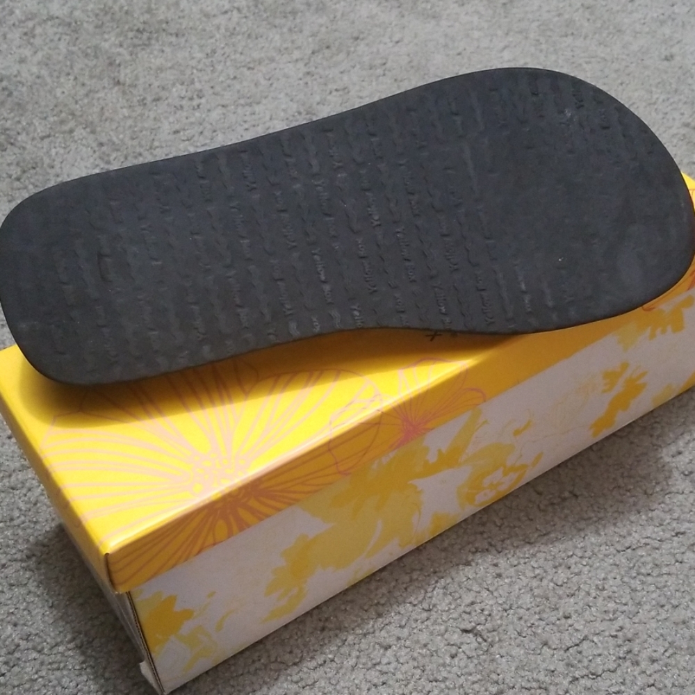 Yellow Box Black Rhinestone Flip-Flops - Picture 2 of 6